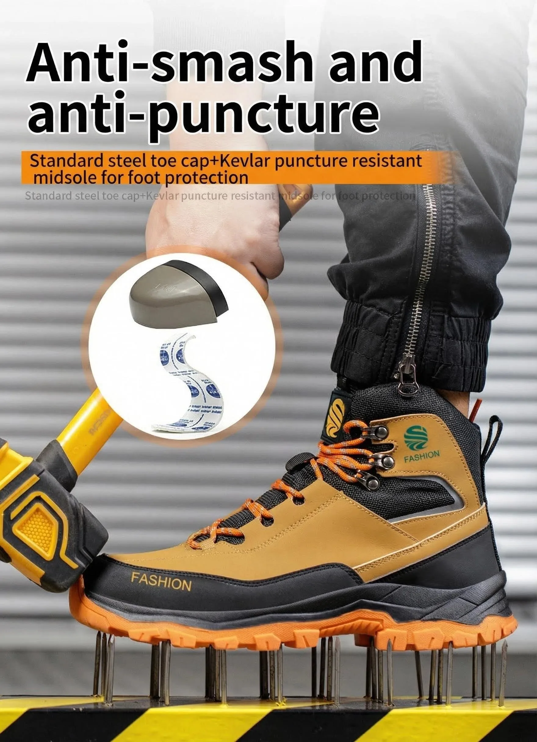 All Season Industrial Safety Shoes for Men Women Steel Toe Sneakers with Impact Resistant Steel Toe Cap Lightweight Comfortable Design for Construction Work Wear Resistant Durable for Daily Labor Full Sizes Perfect Labor Day Gift for Workers