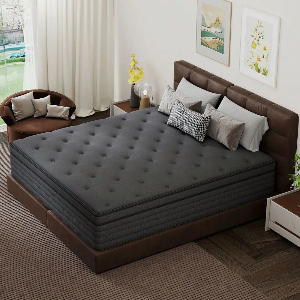 10 12 14 Inch Gel Memory Foam Mattress Cooling Comfort, Motion Isolation Reinforced Edge Support With Breathable Cover Availabl