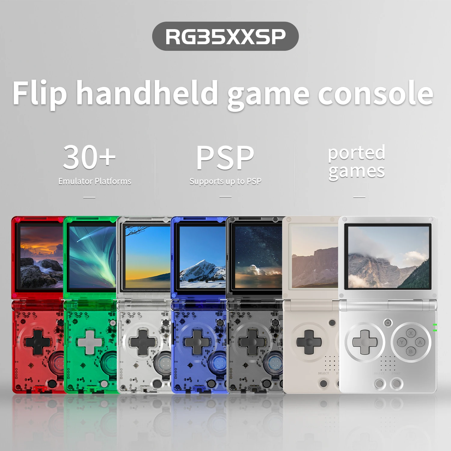 Anbernic RG34XXSP / RG35XXSP Flip Retro Handheld Game Console Retro IPS Screen Linux 64bit 3300mAh Portable Clamshell Games Player Supports 5G WiFi Bluetooth HDMI TV Out 30+ Simulators