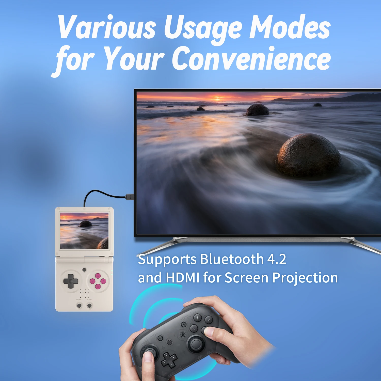 Anbernic RG34XXSP / RG35XXSP Flip Retro Handheld Game Console Retro IPS Screen Linux 64bit 3300mAh Portable Clamshell Games Player Supports 5G WiFi Bluetooth HDMI TV Out 30+ Simulators