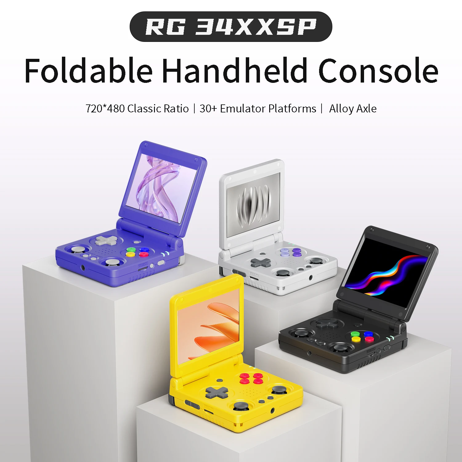 Anbernic RG34XXSP / RG35XXSP Flip Retro Handheld Game Console Retro IPS Screen Linux 64bit 3300mAh Portable Clamshell Games Player Supports 5G WiFi Bluetooth HDMI TV Out 30+ Simulators