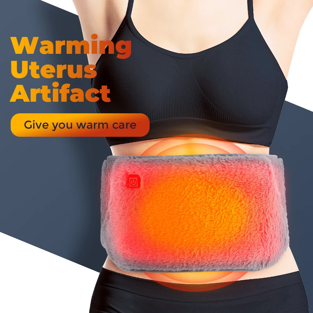 Electric Heating Waist Belt Hand Warmer 3 Levels Hot Compress Abdominal Lumbar Uterus Warming Pad Washable Winter Warmer Heater