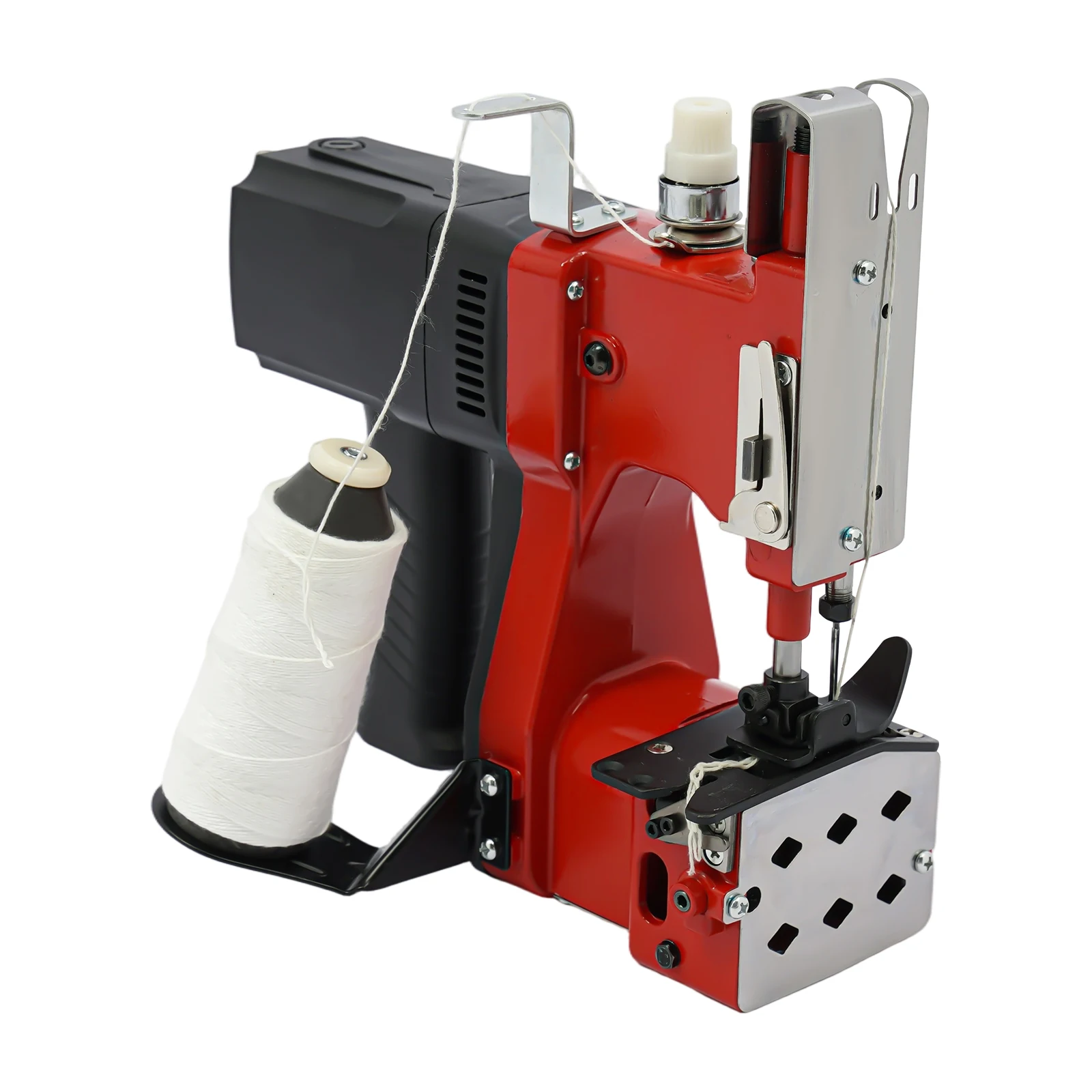 110V Handheld Portable Electric Sewing Machine 2600 Stitches/Min Cast Aluminum Bag Stitching Machine for Woven Sack Leather