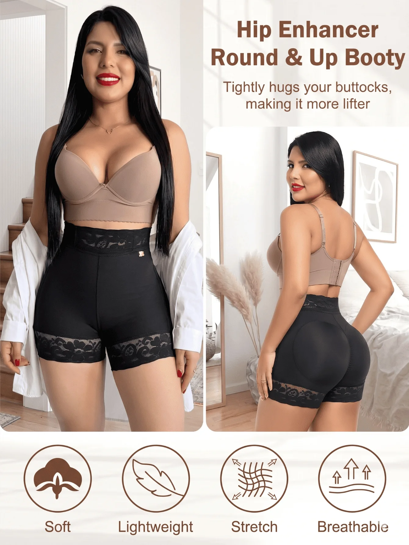 Women Sheer Butt Lifting Shorts Fajas BBL Shapewear Compression Panties Underwear,Breathable