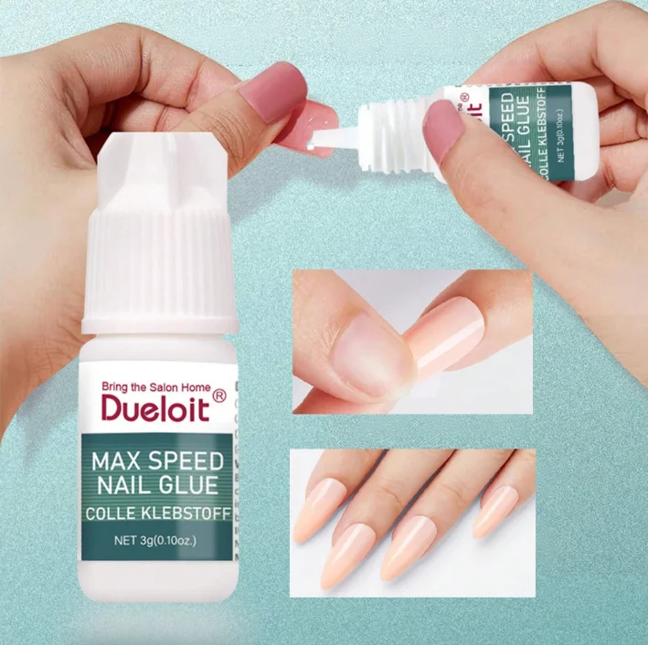 Quick-Drying Nail Glue for Press-On Nails - Strong Adhesive for Easy Application