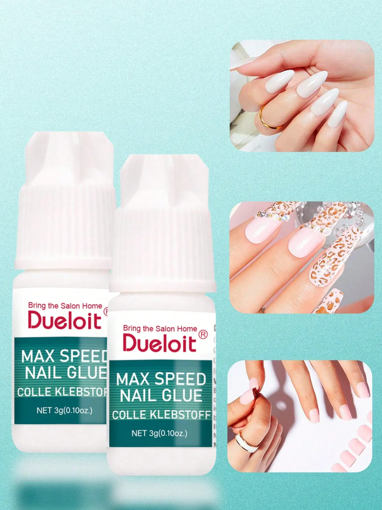 Quick-Drying Nail Glue for Press-On Nails - Strong Adhesive for Easy Application