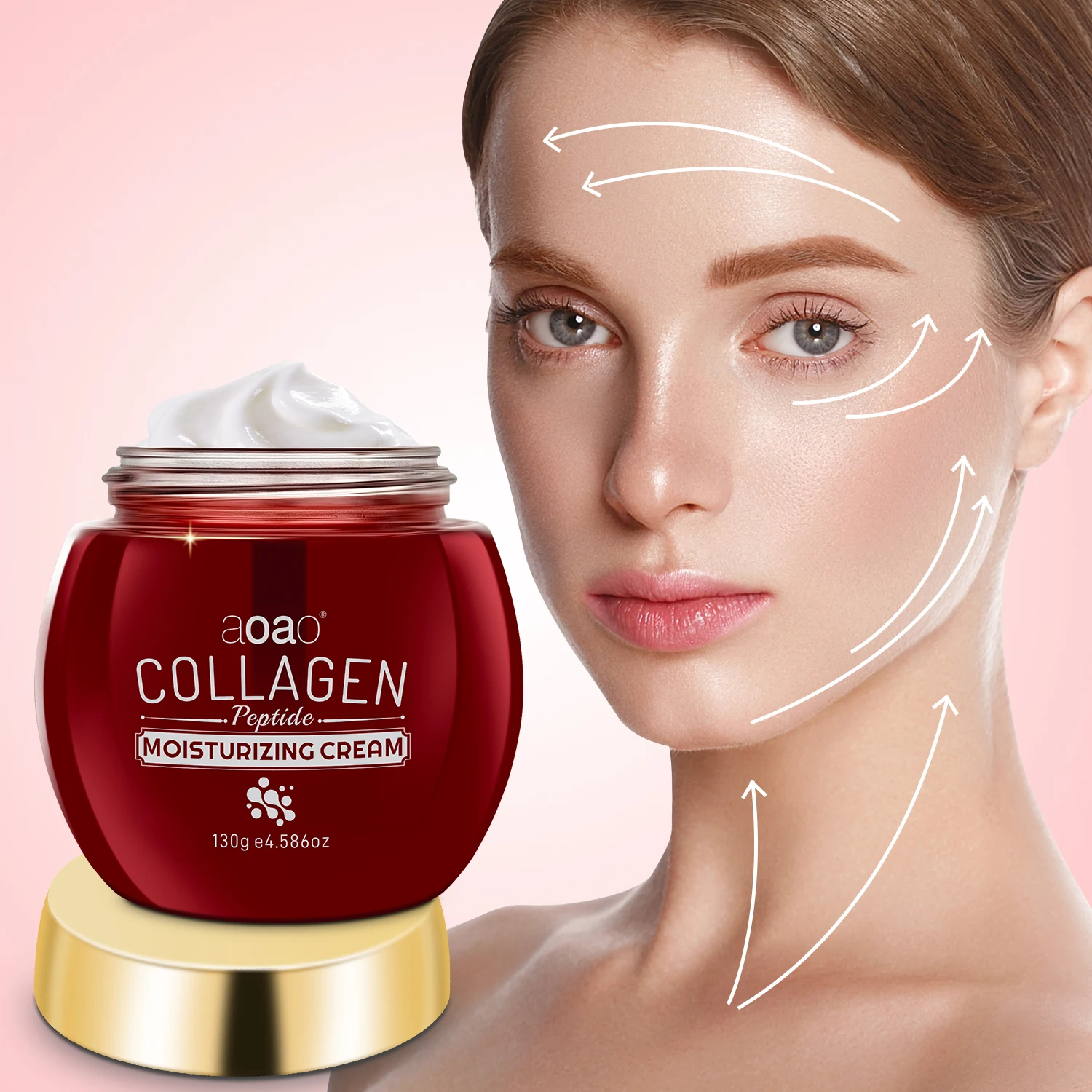 Collagen Firming Face Cream, Collagen Cream With Niacinamide And Hyaluronic Acid, Moisturize Facial Skin, Non‑greasy For All Skin Types 130g