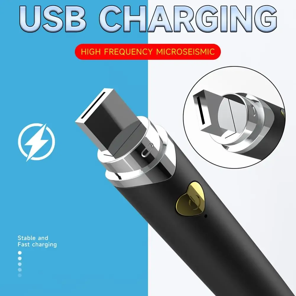 10 Gear Electric Makeup Brush, USB Rechargeable Cosmetic Brush Vibration Makeup Brush For Liquid Powder Blusher Concealer