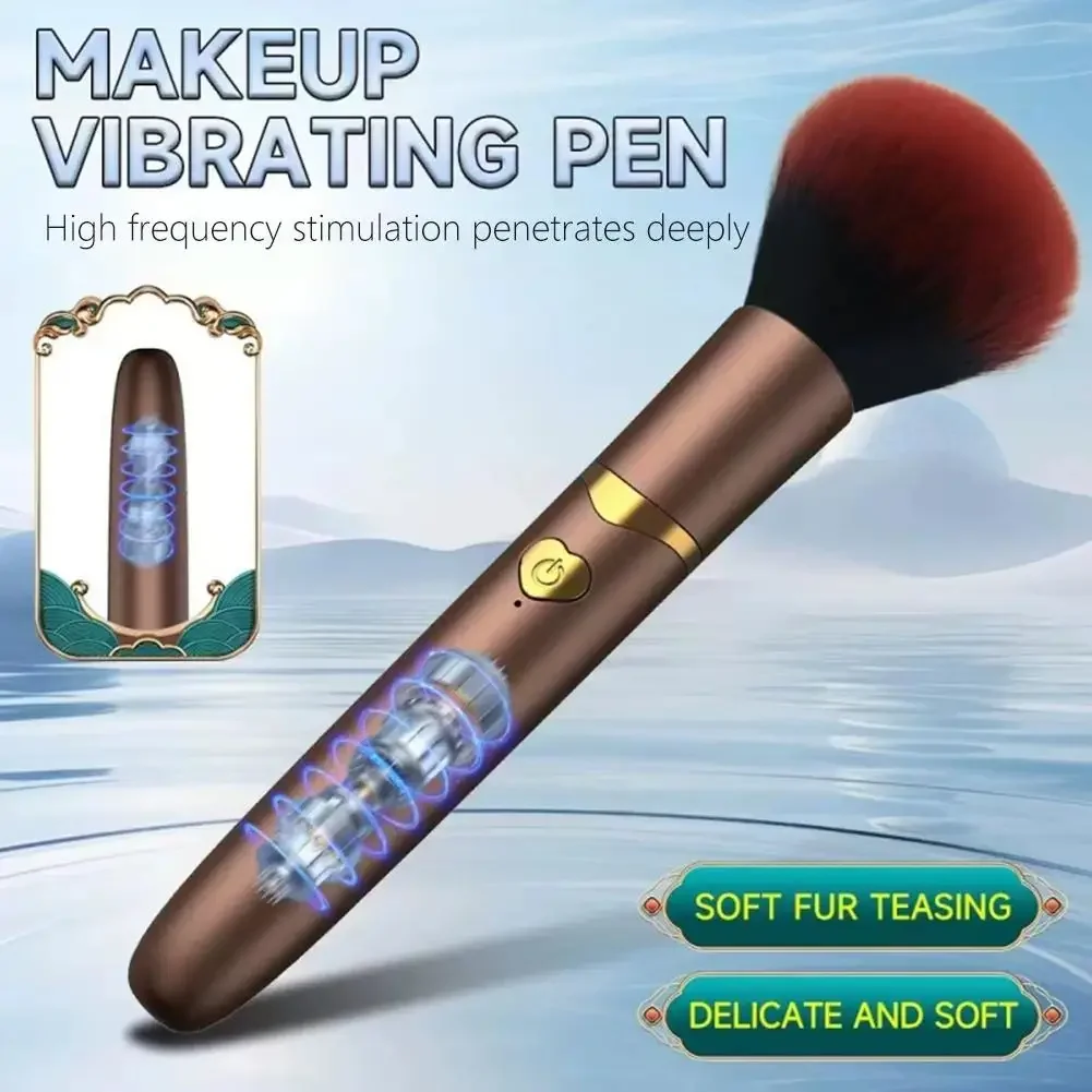 10 Gear Electric Makeup Brush, USB Rechargeable Cosmetic Brush Vibration Makeup Brush For Liquid Powder Blusher Concealer