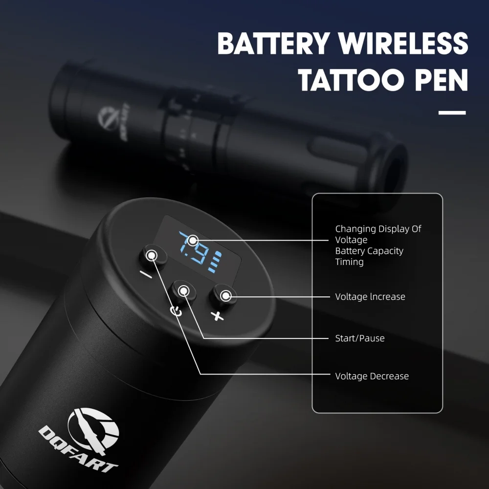 DQFART T1Pro Electric Wireless Tattoo Machine High-quality Tattoo Ink Long-lasting Professional Tattoo Artists Body Art Creative Designs Tattoo Needles Supplies Accessories Blue Soap Transfer Printing Gel
