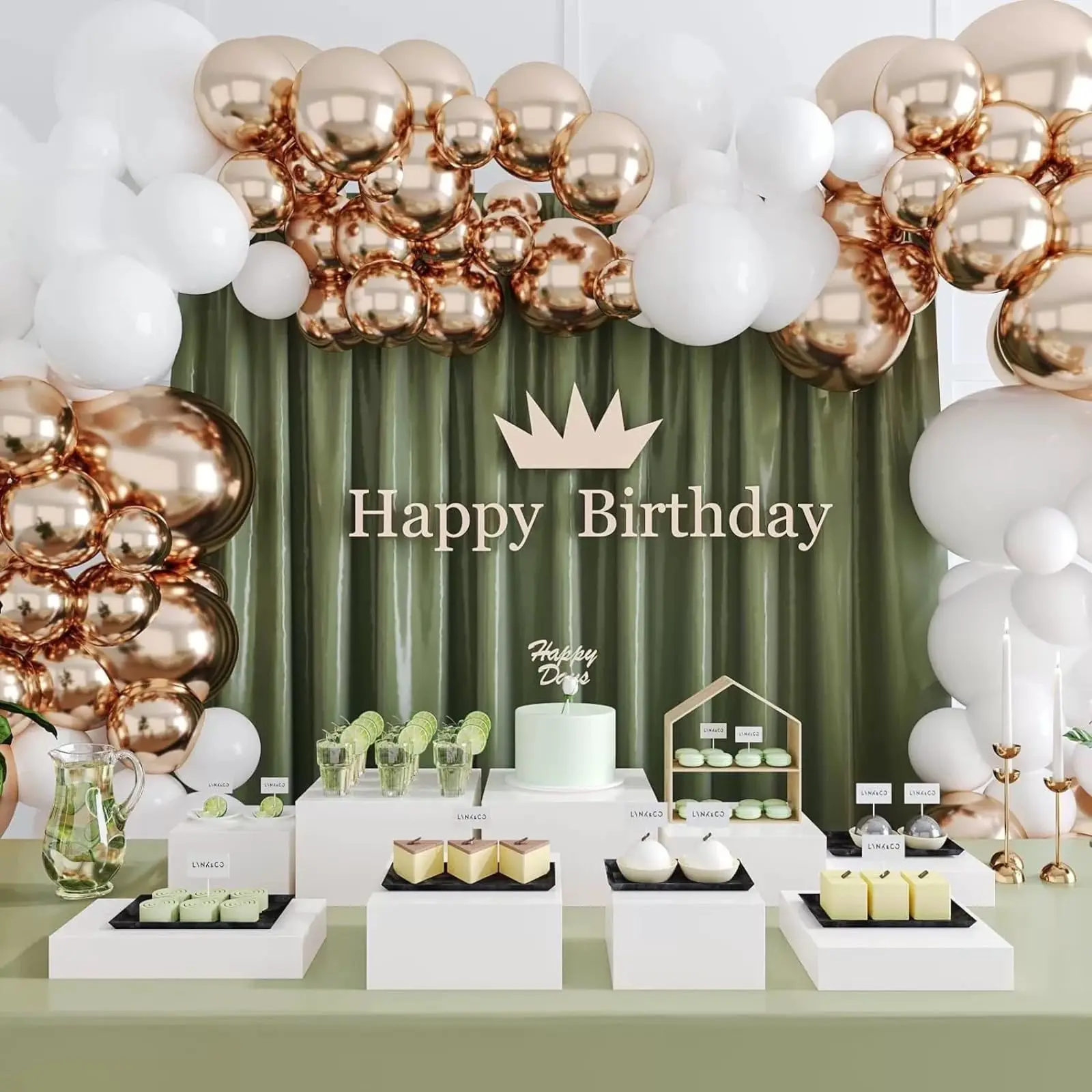 White Acrylic Dessert Display Box Stand, 4PCS Nestable Riser Boxes for Party Cake Food Cupcake Decor
