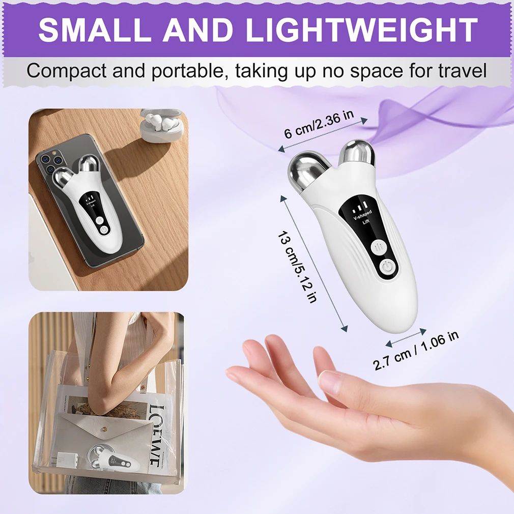 Electric V Face Lift Machine Beauty EMS LED Facial Roller Skin Rejuvenation Microcurrent V-Face Neck Massager Relaxing Removal Wrinkle Dainly Instrument