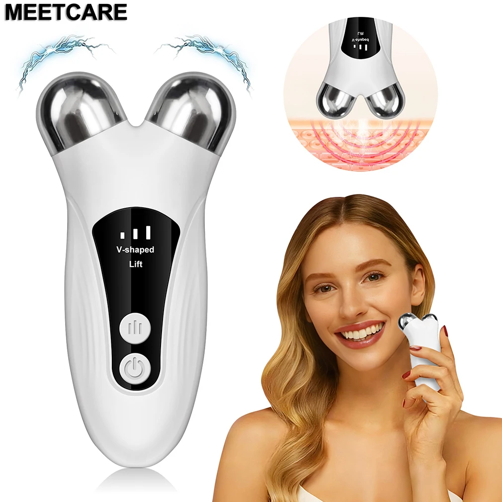 Electric V Face Lift Machine Beauty EMS LED Facial Roller Skin Rejuvenation Microcurrent V-Face Neck Massager Relaxing Removal Wrinkle Dainly Instrument