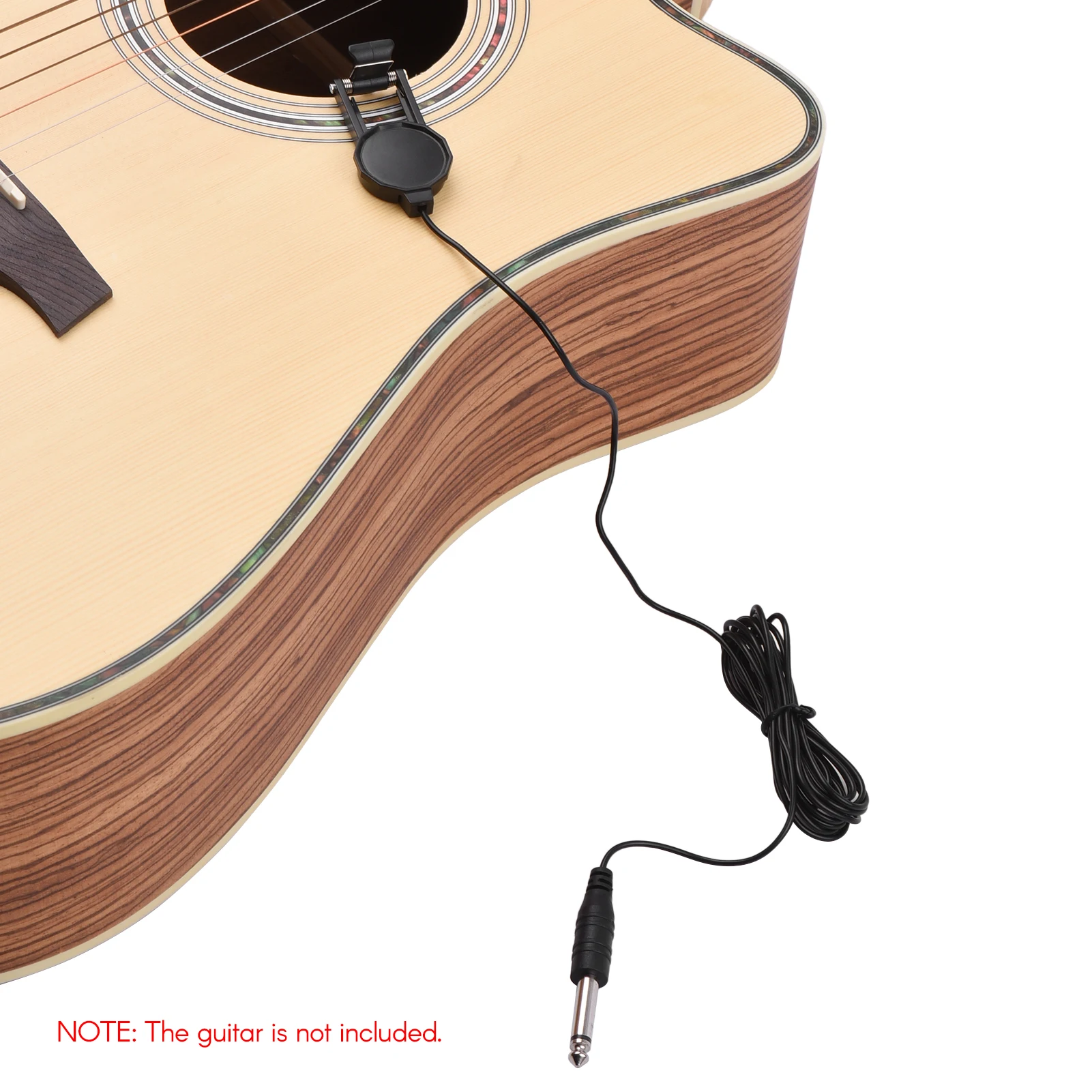 Clip-on Instrument Pickup Guitar Pick-up Mini Transducer with 1/4 Inch Connector 2. Cable for Acoustic Guitar Violin Mandolin