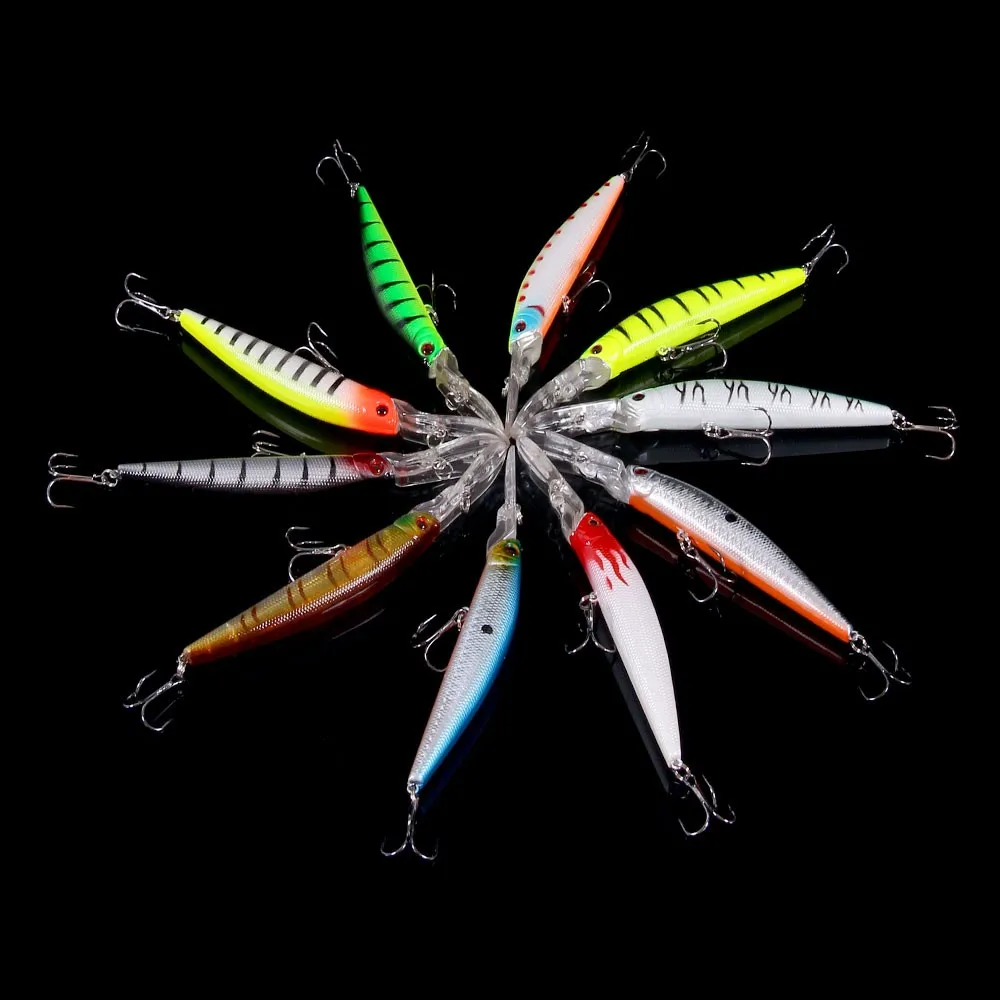 10pcs Minnow Deep Fishing Lure Hard Bait Artificial Bait 14.5cm 14.5g