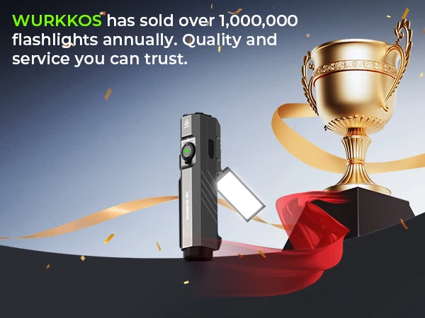 Wurkkos HD05 Flashlight, 3100LM Multifunctional LED Hunting/Hiking Spotlight (with Rechargeable Battery), Shipped from Local Warehouse