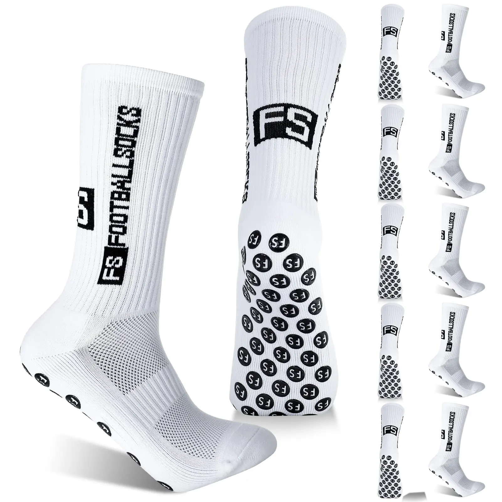 Athletic Grip Socks 4 Pairs High-Elastic Sports Grip Socks for Men Women Soccer Training Games Essential Gear 2026
