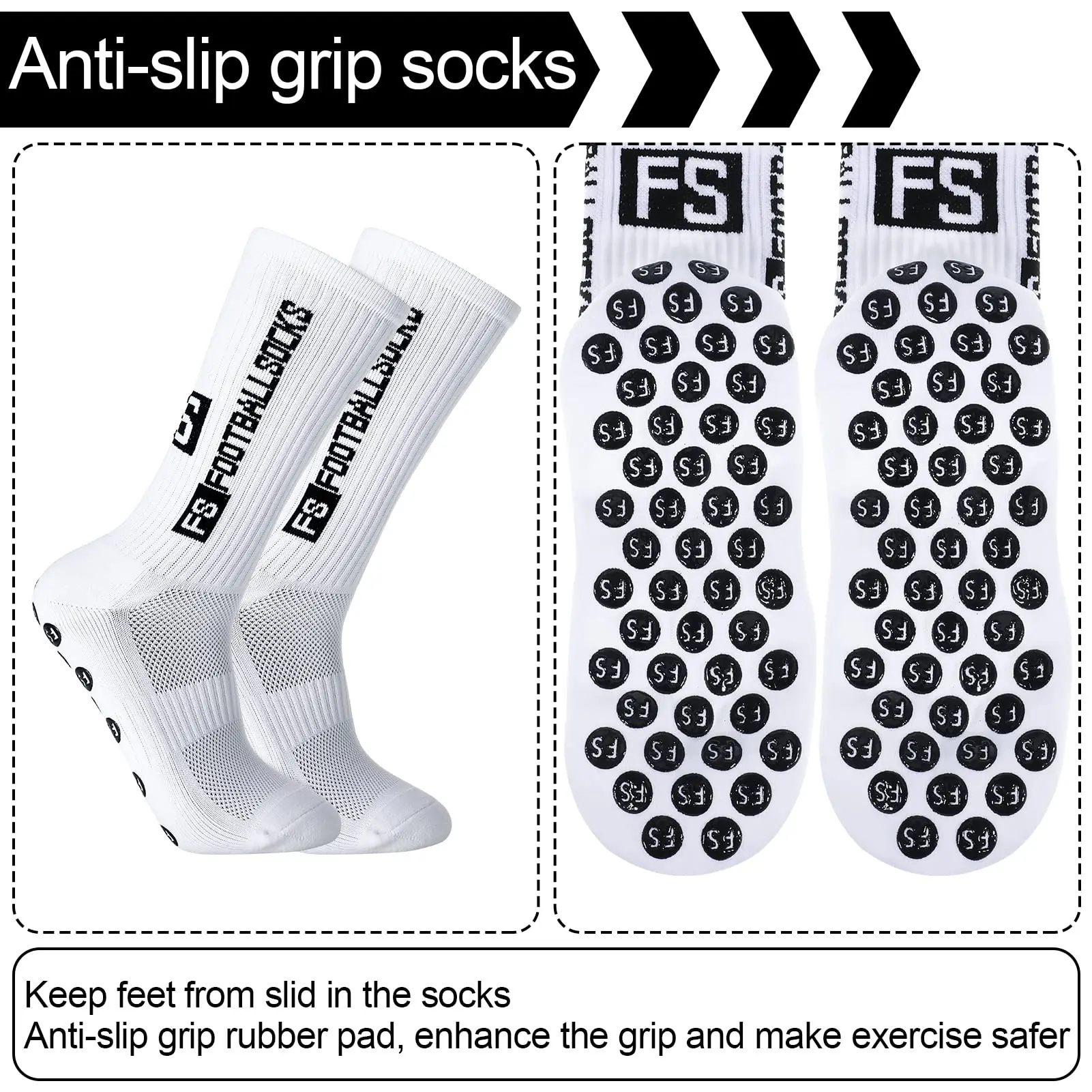 Athletic Grip Socks 4 Pairs High-Elastic Sports Grip Socks for Men Women Soccer Training Games Essential Gear 2026
