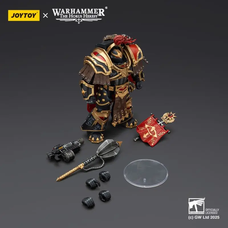 JOYTOY Warhammer The Horus Heresy Sons of Horus Legion Cataphractii Praetor with Combi-Melta and Power Maul Collection Gift