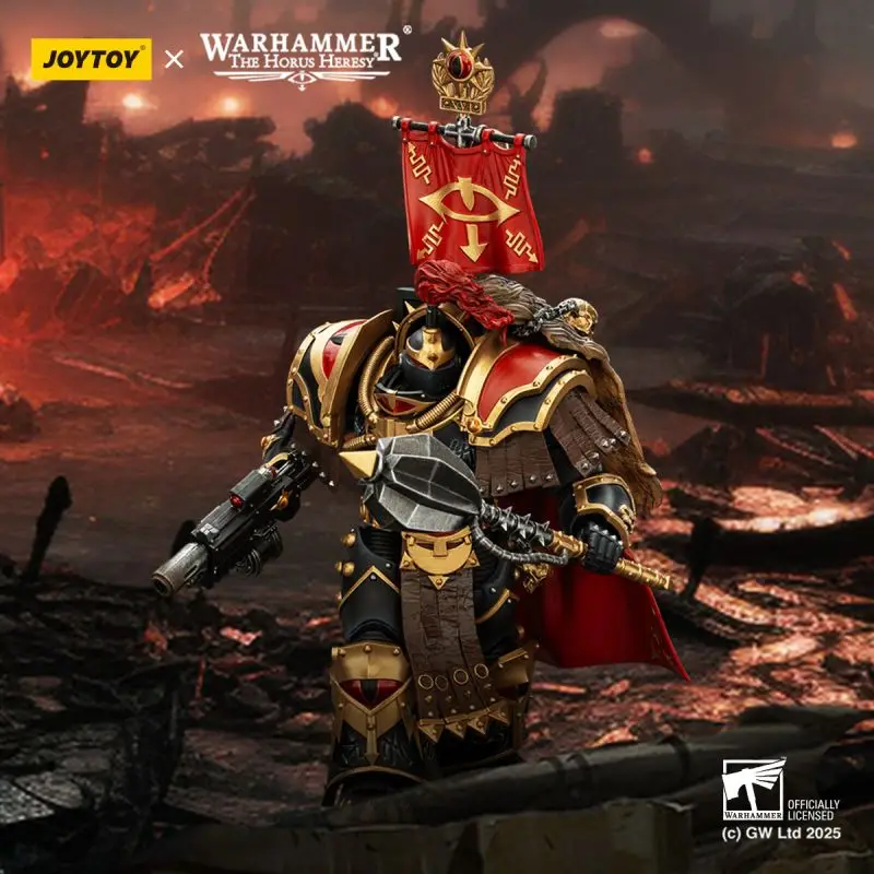 JOYTOY Warhammer The Horus Heresy Sons of Horus Legion Cataphractii Praetor with Combi-Melta and Power Maul Collection Gift