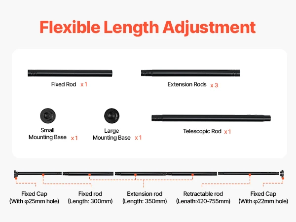 SucceBuy Shower Curtain Rod with Holders 28-76 In Adjustable Spring Tension Stainless Steel Telescoping Rod for Bathroom Closet