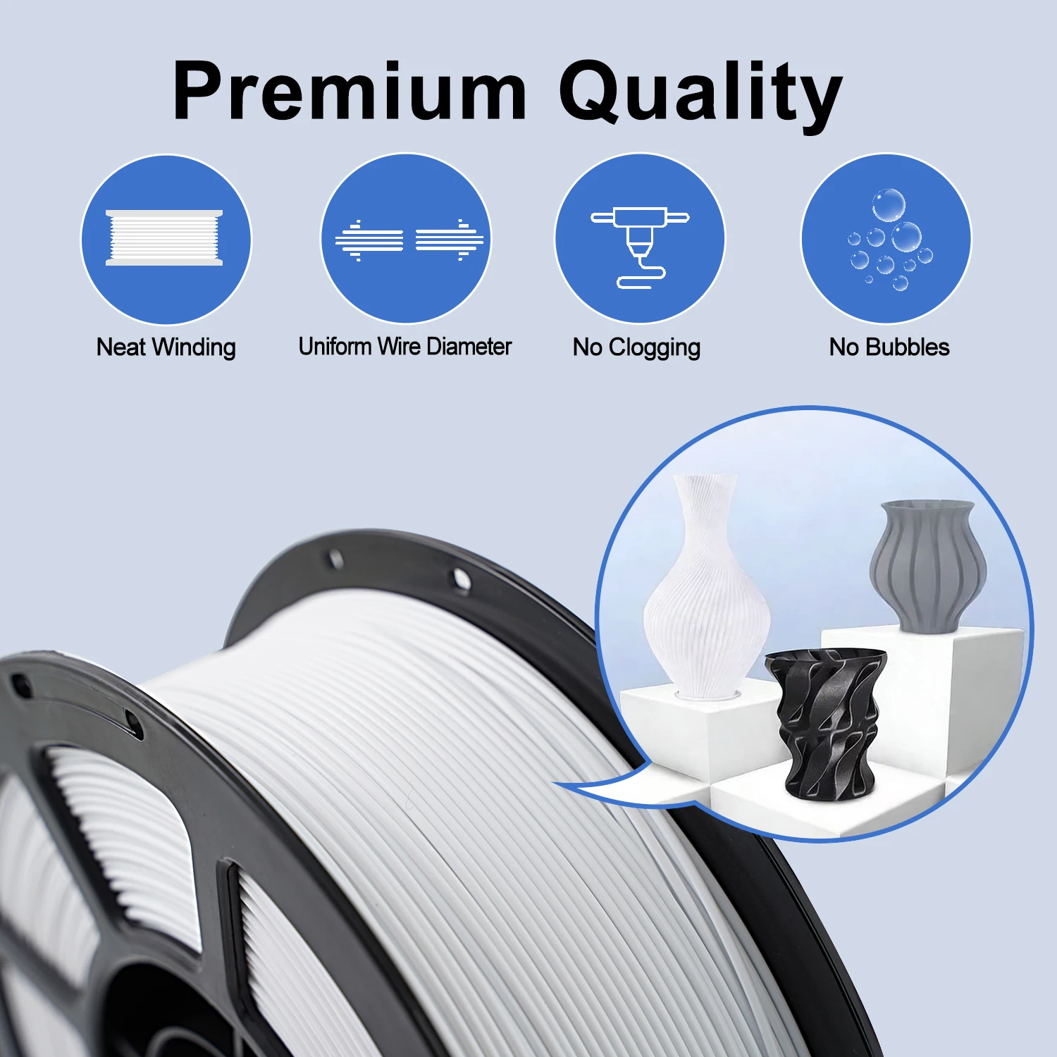 Adlayer PLA Filament 1.75mm,Orange+Blue+Green 3KG Spool,Dimensional Accuracy +/- 0.02mm Tangle-Free, Clog-Free,High Compatibility Easy Printing,Fit Most FDM 3D Printer