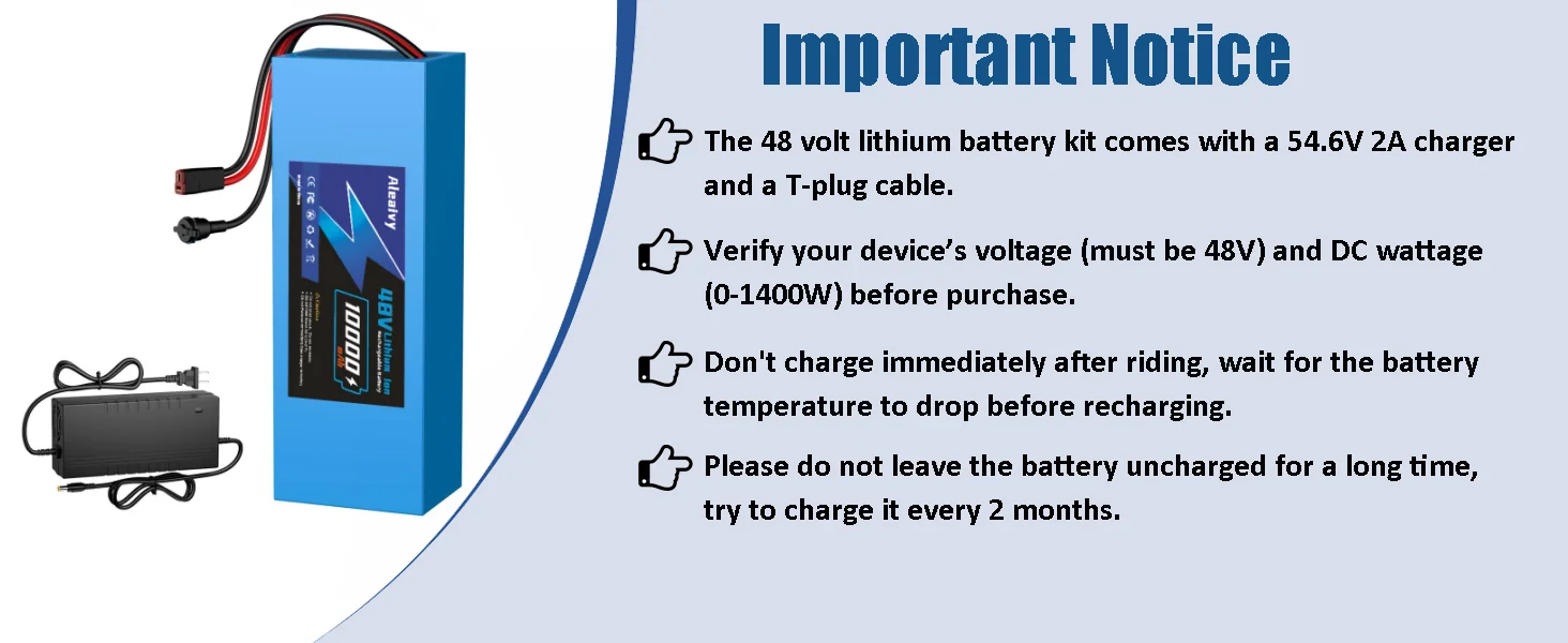 Brand+ Genuine Aleaivy 48V 10Ah 18650 13S4P Li-ion Battery Pack With 2A Charger And 30A BMS For 250W~1000W 48v Bicycle/Scooter