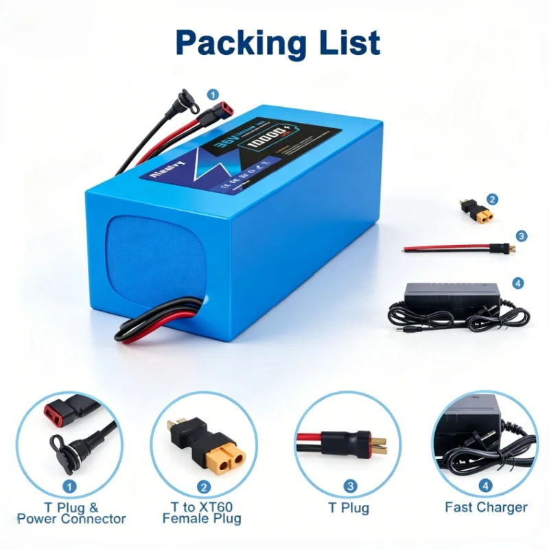 Brand+ Genuine Aleaivy 48V 10Ah 18650 13S4P Li-ion Battery Pack With 2A Charger And 30A BMS For 250W~1000W 48v Bicycle/Scooter