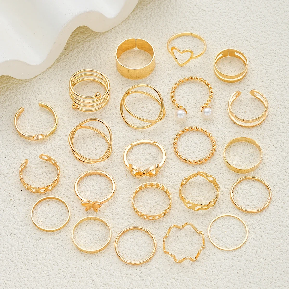 83Pcs Elegant Pearl Geometric Jewelry Set Heart Butterfly Star Pattern Necklace Earring Bracelet Ring Kit For Women Daily Party Fashion Accessory