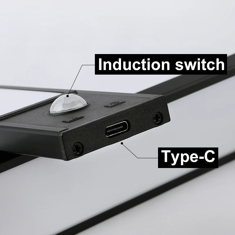 2Pcs Set Ultra-Thin LED under Cabinet Light 20/30cm Magnetic Rechargeable Motion Sensor for Kitchens Closets Workshops