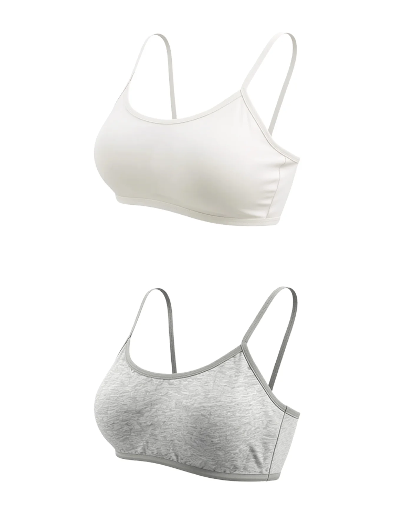Girls Cotton Training Bra 10 Pack with Chest Pad and Adjustable Shoulder Straps Kids Underwear for 8-12 Years