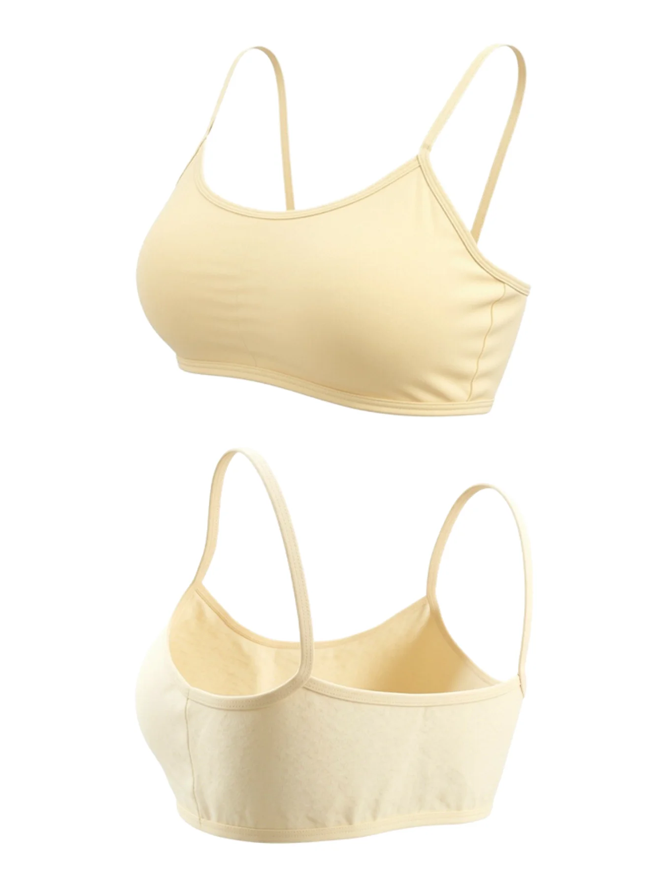 Girls Cotton Training Bra 10 Pack with Chest Pad and Adjustable Shoulder Straps Kids Underwear for 8-12 Years