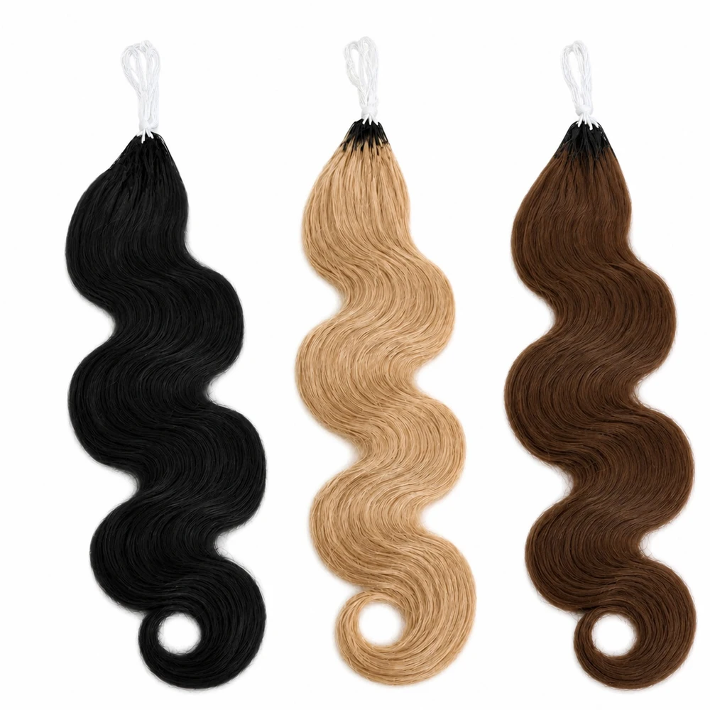 Miracle Knots #4 Chocolate Brown Body Wave Crochet Hair Extensions Pre Separated Feather Knotless Invisible Boho Braiding Hair 100% Human Hair Reusable Virgin Remy Soft Natural Wavy Easy Install For Women