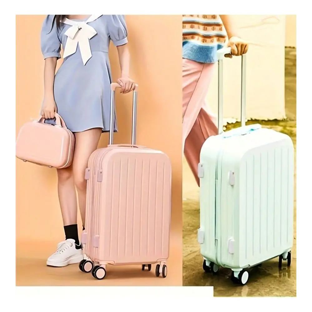 Pcs, 20 Inch Hardside Luggage Carry On Luggage With Cup Phone Charger Hard Shell Suitcases With Spinner Wheels Travel Suitcase