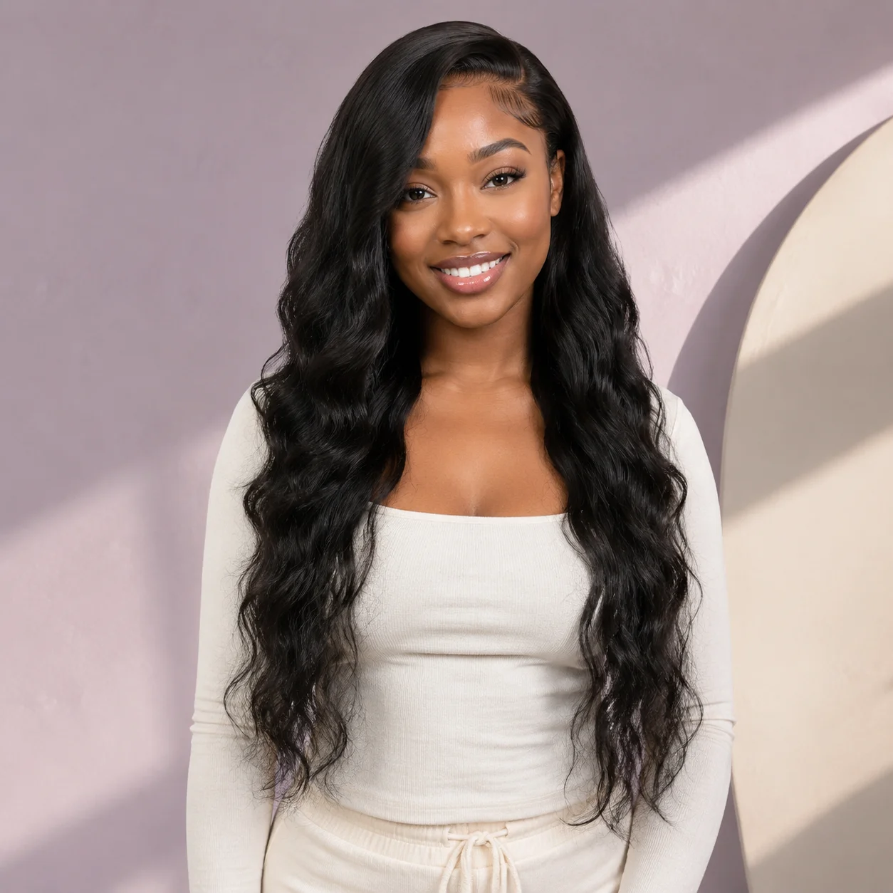 13x6 Body Wave Lace Front Wig Human Hair 13x6 HD Lace Plucked Bleached Pre Plucked Bleached Knots, Glueless, Natural Hairline with Baby Hair for Women, Natural Color
