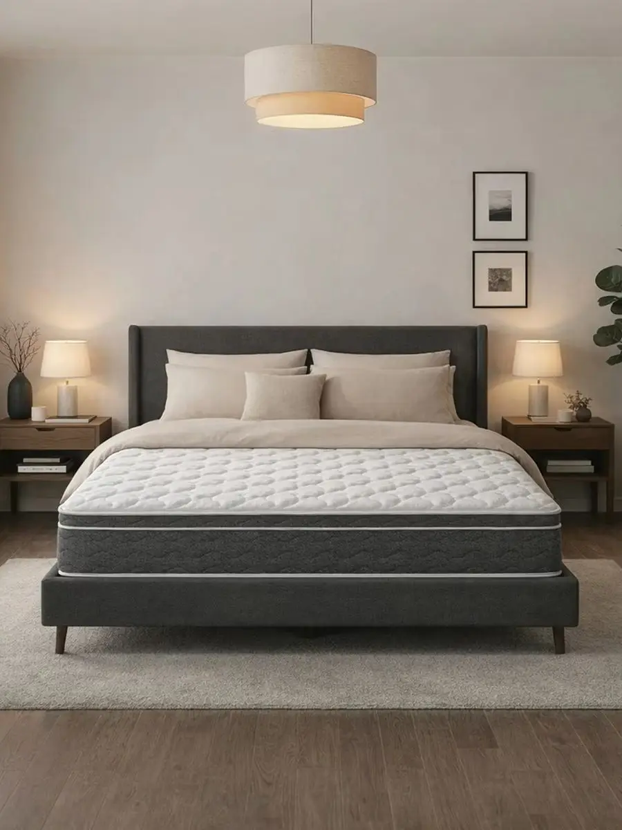 10/12/14 Inch Queen Hybrid Mattress – Fiberglass-Free & CertiPUR-US Certified, Medium Plush Feel with Superior Motion Isolation, Mattress-in-a-Box for Disturbance-Free Sleep
