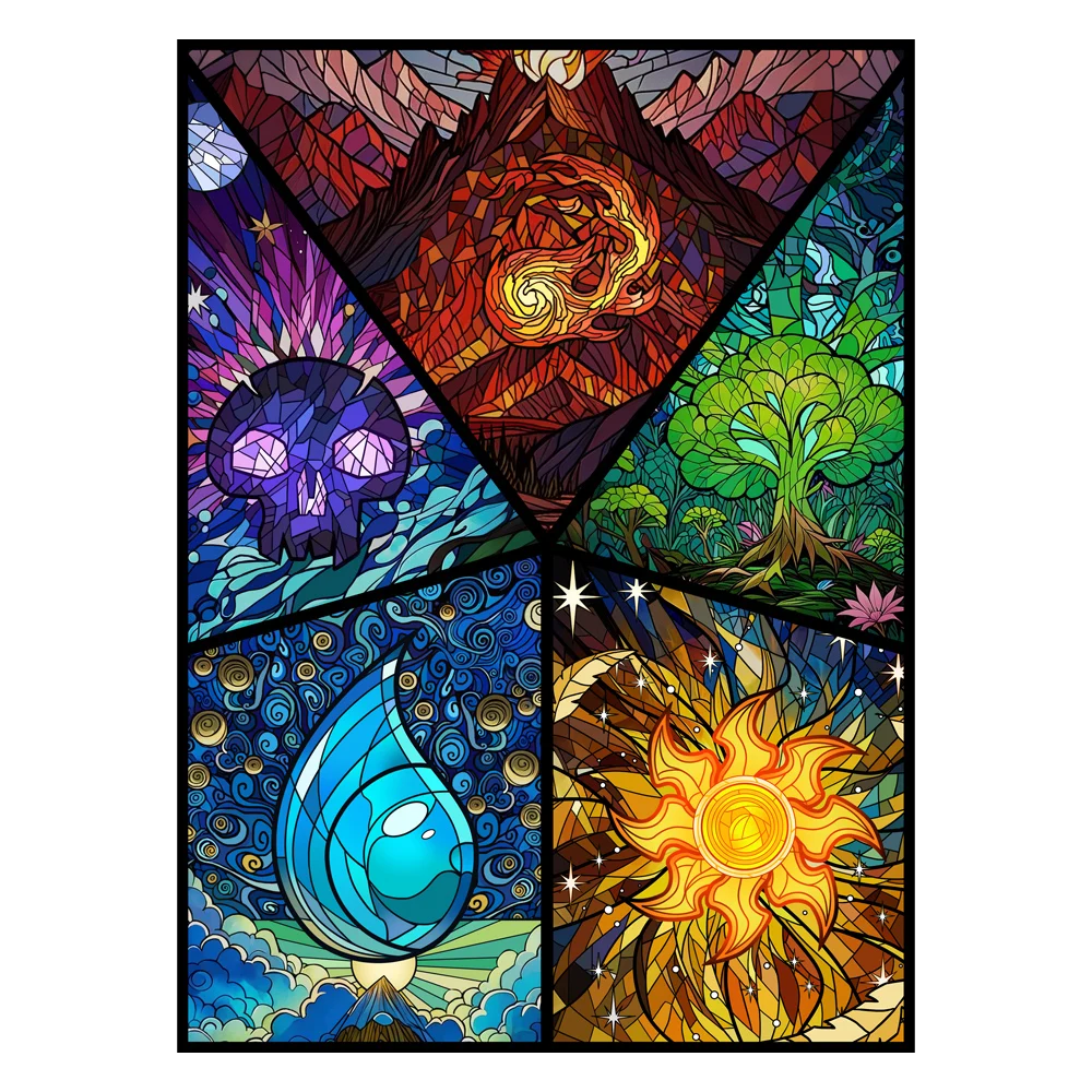 66X91mm 120pcs Holographic Standard Size Art Anime Card Sleeves for MTG/PTCG/TCG Game Top Loading Board Game Trading Card Protector