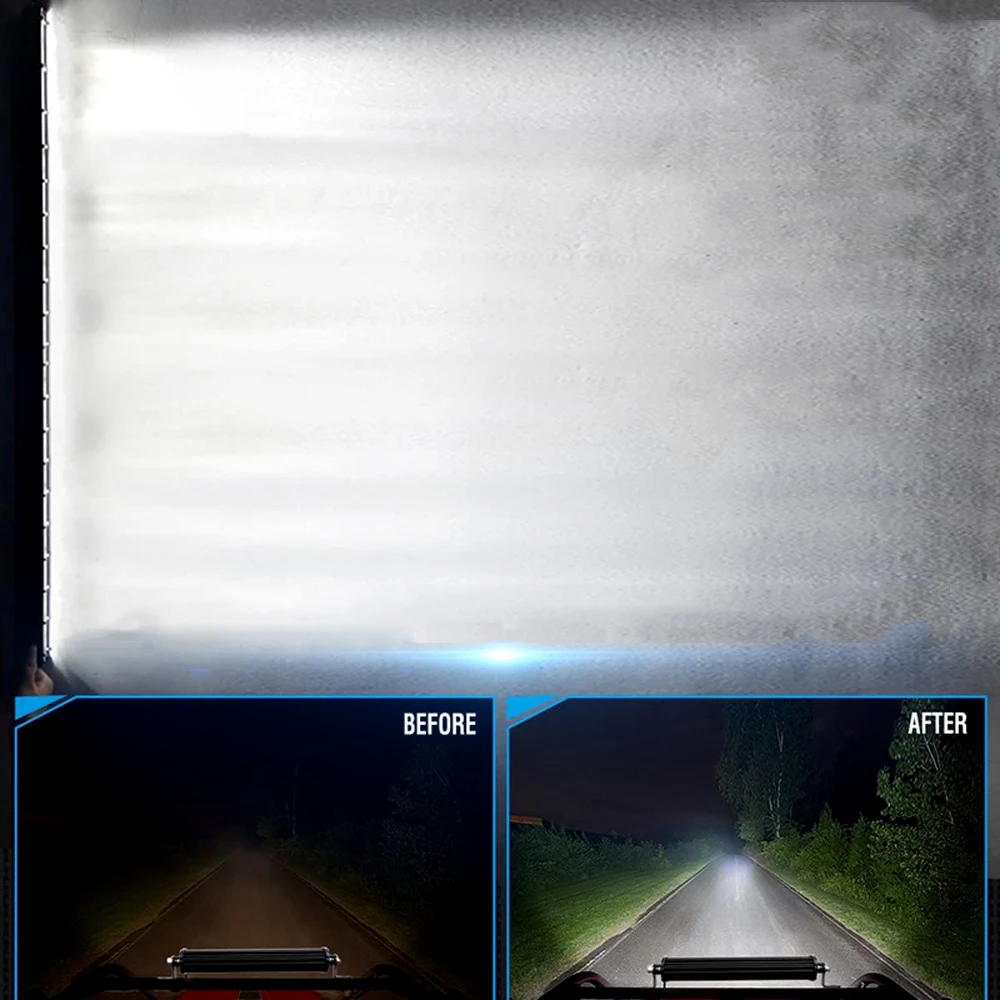 42 inch Single Row Ultra-Thin LED Light Bar LED Pod Light 12-24V LED Work Light Off-Road LED Light Truck Off-Road ATV UTV SUV Off-Road Vehicle Lighting, Battery Not Included, Heat Dissipation