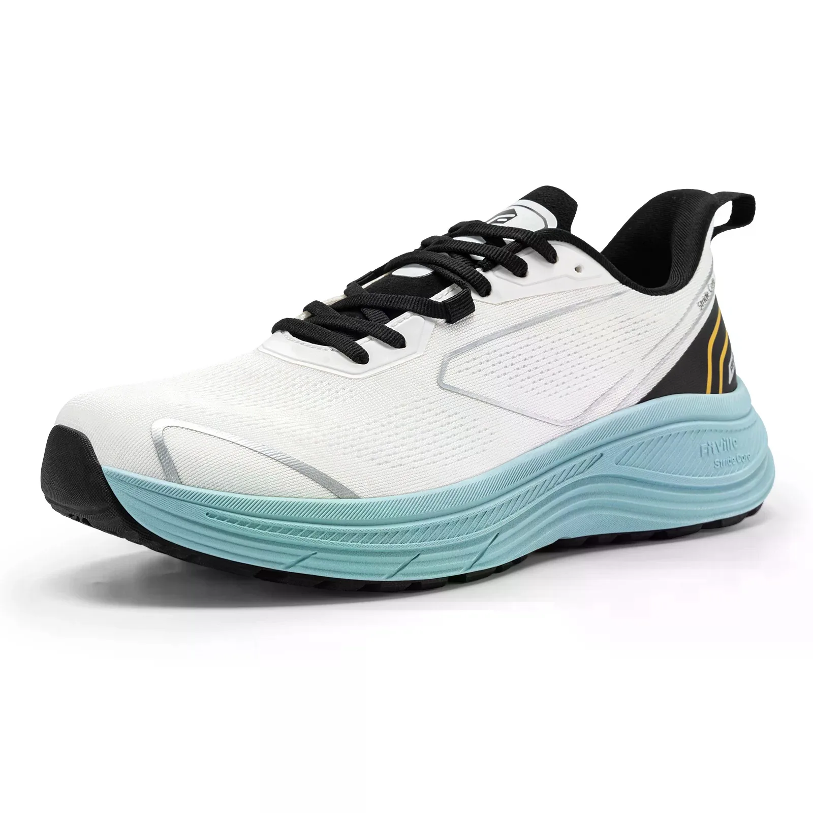 FitVille Walking Shoes for Men, Wide Design Breathable Non‑Slip Sneakers, Cushioned Tennis Running Shoes with Arch Support for Plantar Fasciitis & Heel Pain Relief