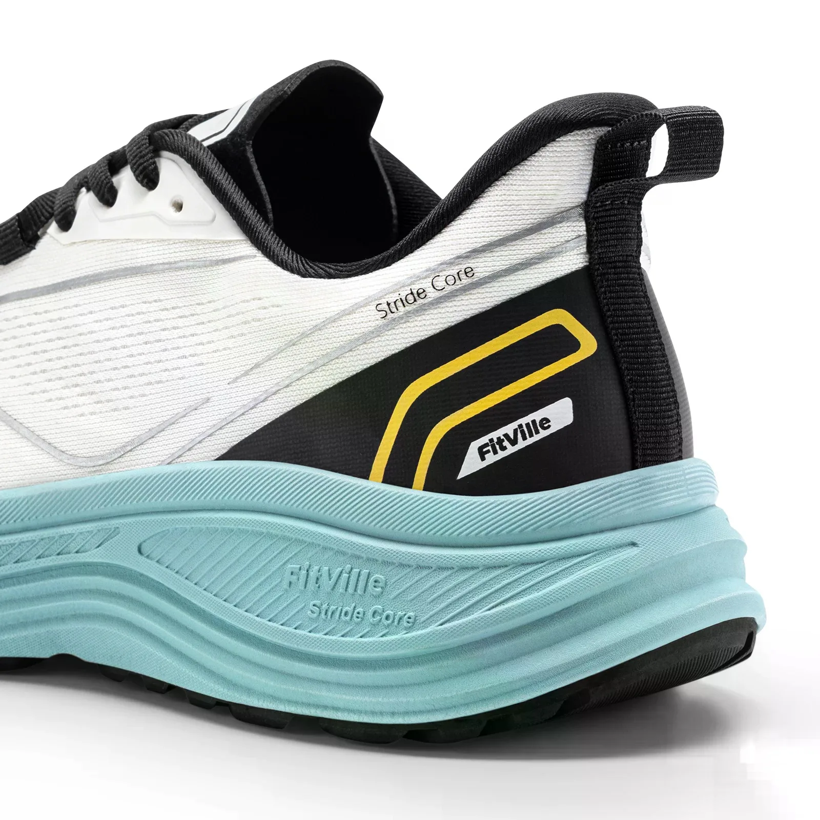 FitVille Walking Shoes for Men, Wide Design Breathable Non‑Slip Sneakers, Cushioned Tennis Running Shoes with Arch Support for Plantar Fasciitis & Heel Pain Relief