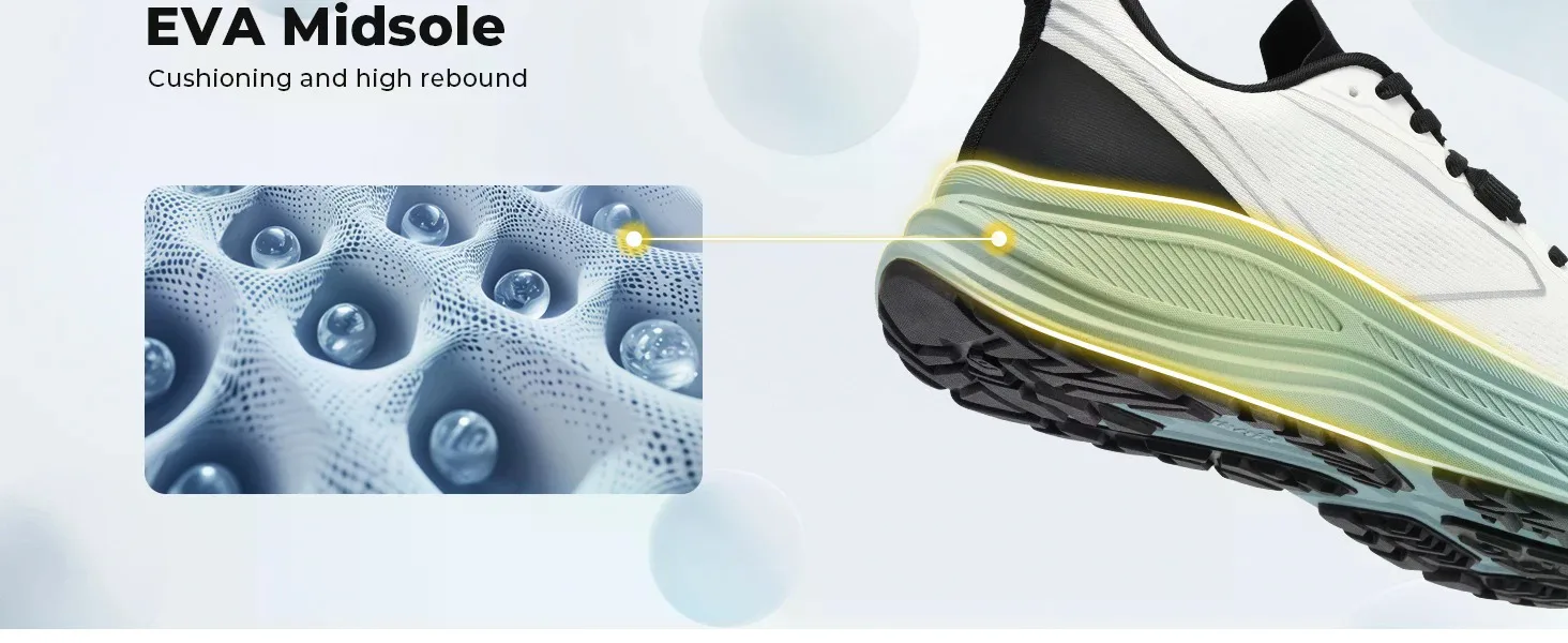 FitVille Walking Shoes for Men, Wide Design Breathable Non‑Slip Sneakers, Cushioned Tennis Running Shoes with Arch Support for Plantar Fasciitis & Heel Pain Relief