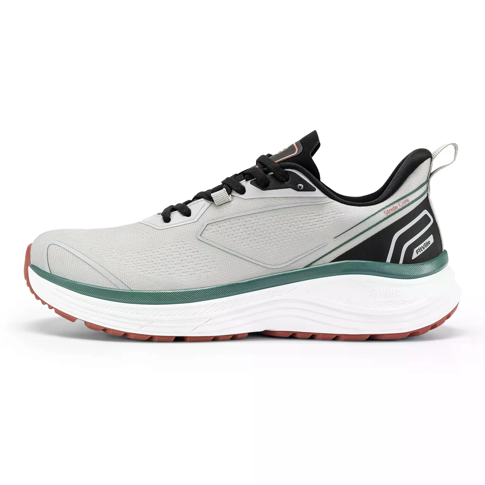 FitVille Walking Shoes for Men, Wide Design Breathable Non‑Slip Sneakers, Cushioned Tennis Running Shoes with Arch Support for Plantar Fasciitis & Heel Pain Relief