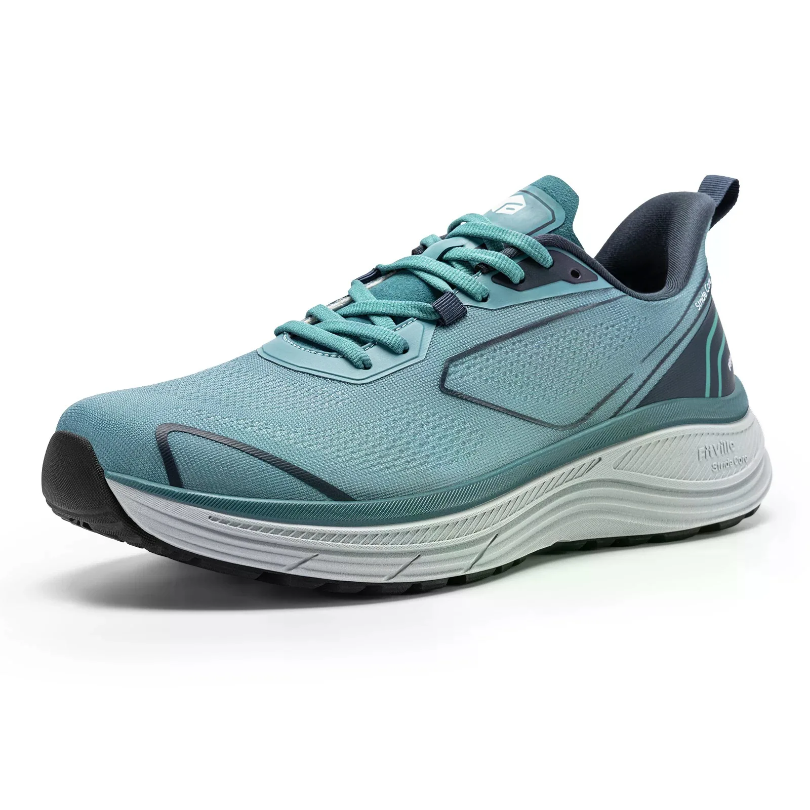 FitVille Walking Shoes for Men, Wide Design Breathable Non‑Slip Sneakers, Cushioned Tennis Running Shoes with Arch Support for Plantar Fasciitis & Heel Pain Relief