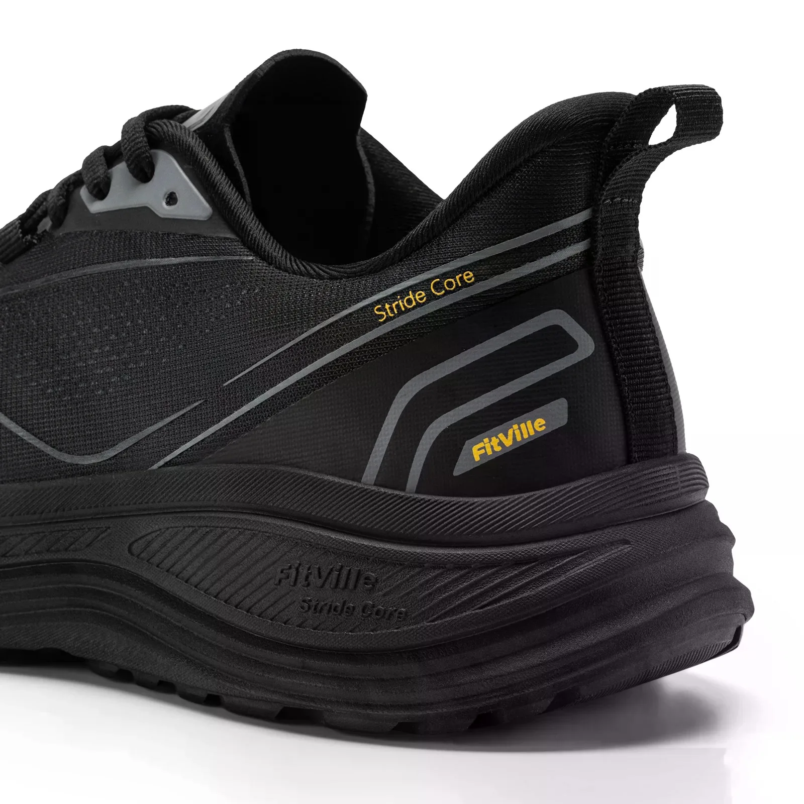FitVille Walking Shoes for Men, Wide Design Breathable Non‑Slip Sneakers, Cushioned Tennis Running Shoes with Arch Support for Plantar Fasciitis & Heel Pain Relief