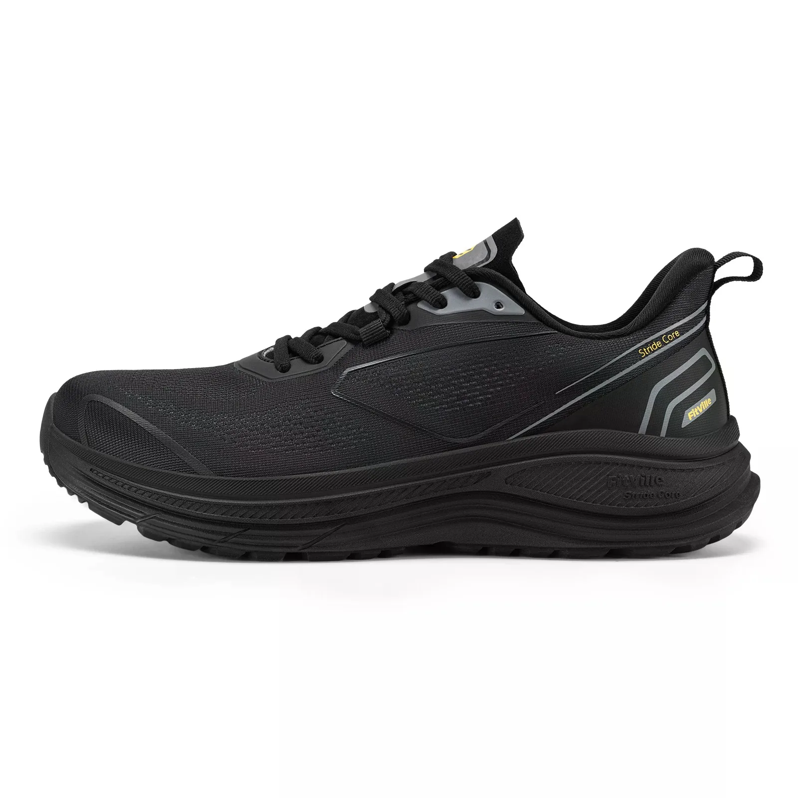 FitVille Walking Shoes for Men, Wide Design Breathable Non‑Slip Sneakers, Cushioned Tennis Running Shoes with Arch Support for Plantar Fasciitis & Heel Pain Relief