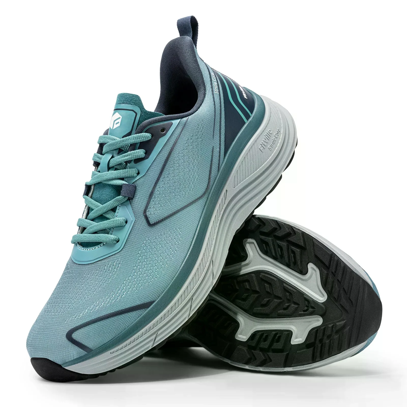 FitVille Walking Shoes for Men, Wide Design Breathable Non‑Slip Sneakers, Cushioned Tennis Running Shoes with Arch Support for Plantar Fasciitis & Heel Pain Relief
