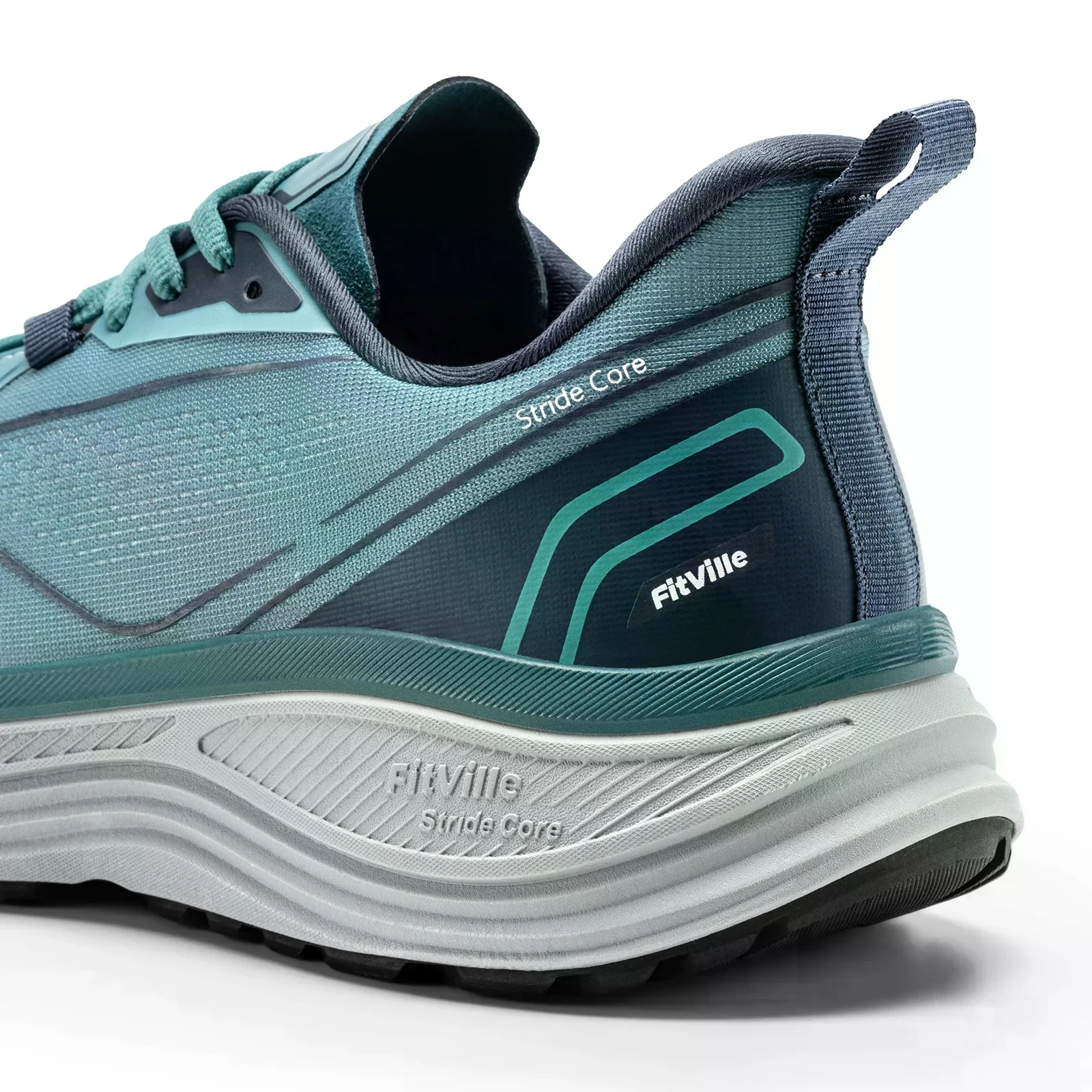 FitVille Walking Shoes for Men, Wide Design Breathable Non‑Slip Sneakers, Cushioned Tennis Running Shoes with Arch Support for Plantar Fasciitis & Heel Pain Relief