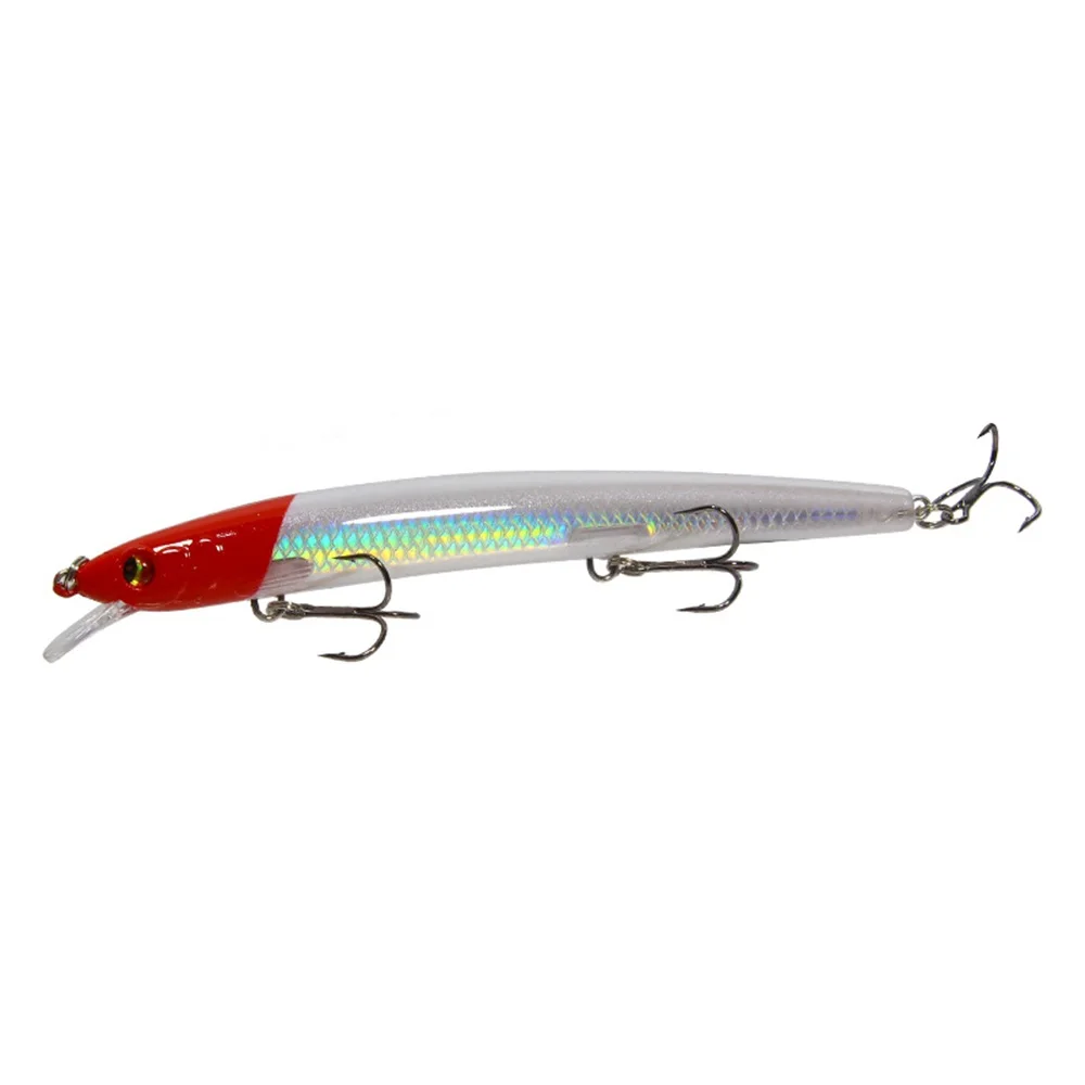 10pcs Laser Long Minnow Hard Bait Fishing Lure Swimbait 13.5cm 15g