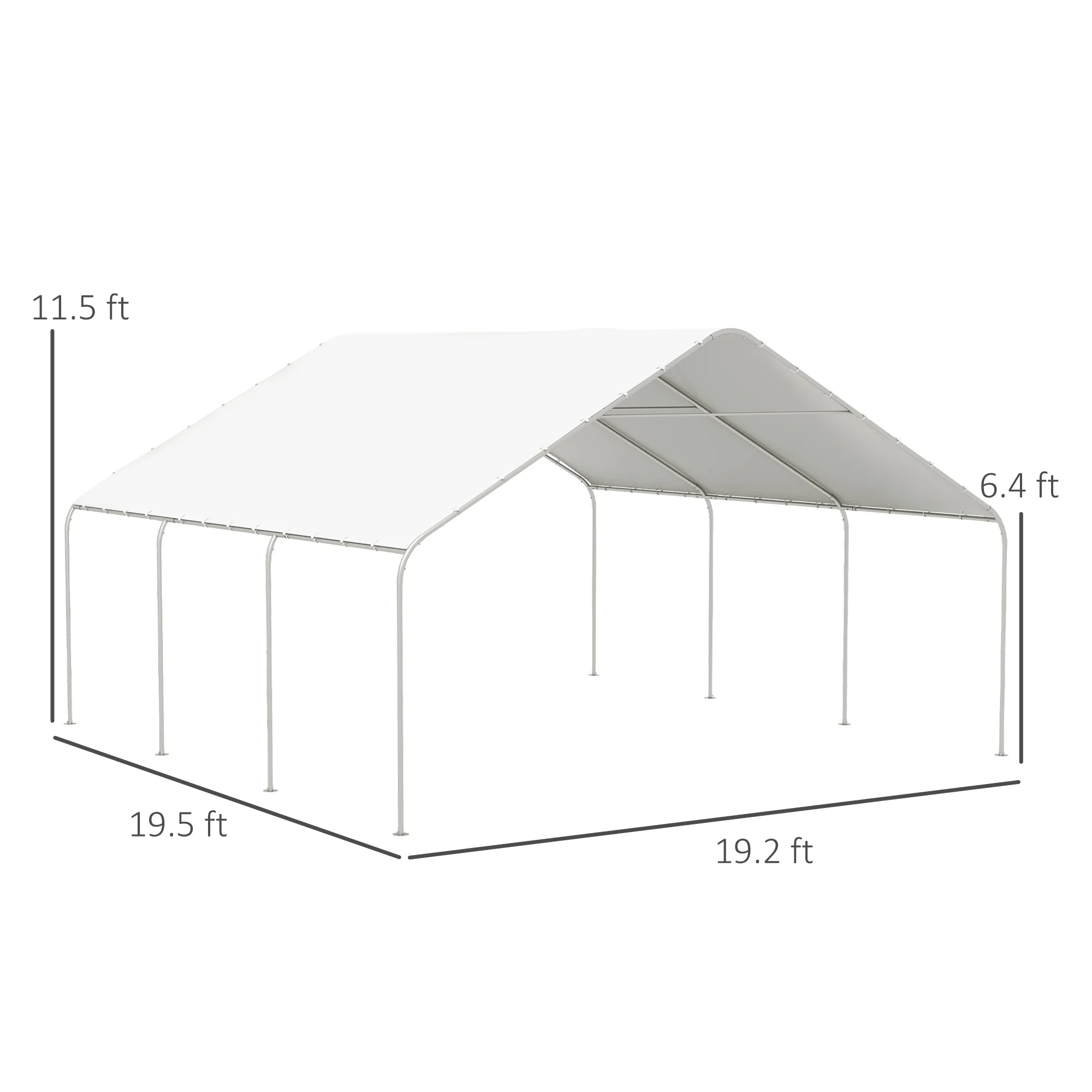 19' x 19.5' Heavy Duty Carport Portable Garage and Party Tent