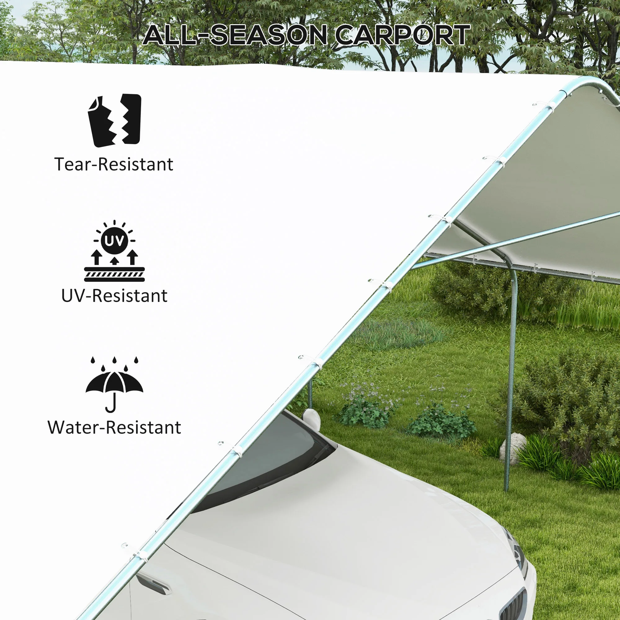 19' x 19.5' Heavy Duty Carport Portable Garage and Party Tent